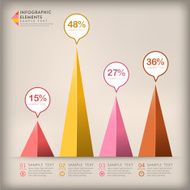 abstract 3d triangle infographics