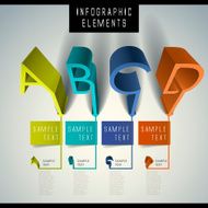 abstract 3d alphabet infographics N2