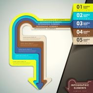 abstract 3d paper infographics N130