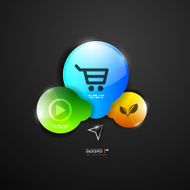 Shiny glass infographic design N11