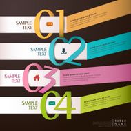 vector abstract 3d ribbon infographics