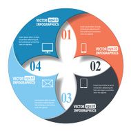 Abstract paper infographics in a circle shape N2