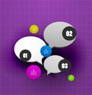 Creative speech bubble infographic design