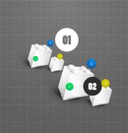 Technology toy block background