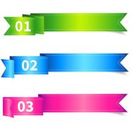 Set of Ribbon Label with Number