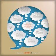 Speech Bubble Hole 8 Thought Bubbles Vintage Background