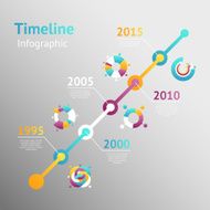 Timeline infograhics Idea to display information with ranking a N4