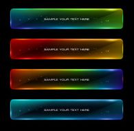 Abstract colorful glowing options