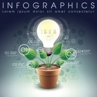 idea bulb potted infographic elements