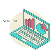 vector illustration icons of optimization programming process and web analytics
