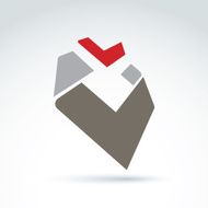 Vector abstract 3D icon symbol design element