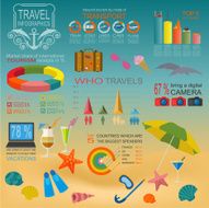 Travel Vacations Beach resort infographics N35