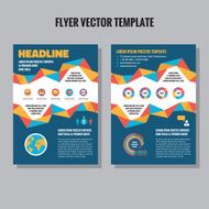 Abstract geometric flyer vector template N2
