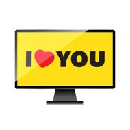 I love you valentine web modern concept High-quality computer