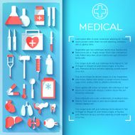 flat medical equipment set icons concept background vector illustration design N6