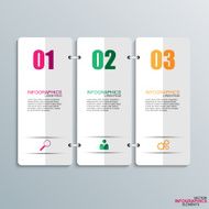 Abstract 3D paper Infographic N94