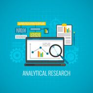 Data and analytical research icon