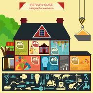 House repair infographic set elements N16