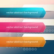 Three transparent glossy arrows on square background