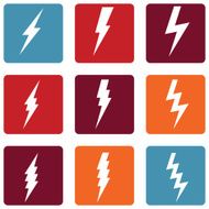 Vector Set of Thunder Lighting Icons N17