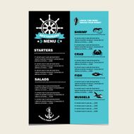 Seafood cafe menu grill N10