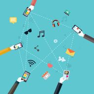 Flat design vector illustration concept for mobile apps N3