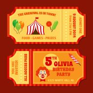 Circus tickets template N3