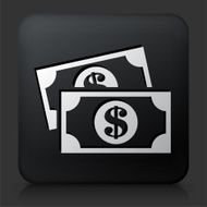Black Square Button with Money Icon N4