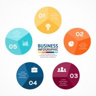 Vector circle infographic Template for cycle diagram graph presentation and N67