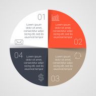 Vector circle infographic Template for cycle diagram graph presentation and N68