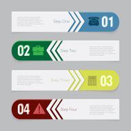 Design number banners template graphic or website layout N45