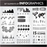 Black and white infographic set N12