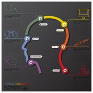 Human Head Learning Process System Connection Timeline Business Infographic N2