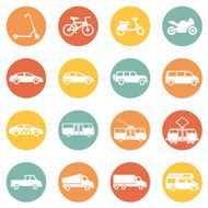 Vector Set of Ground Transportation Icons N9