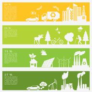Environment ecology infographic elements Environmental risks N86