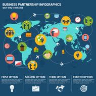 Business partnership infographics N3