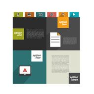 Modern website template Colorful minimalistic option banner N6
