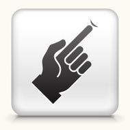 Square Button with Hand Holding Contact Lens