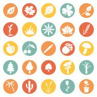 Vector Set of Plants Icons N13