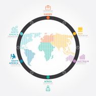 infographics vector world business concept design diagram line N2
