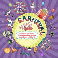 Vector carnival invitation design