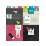 Modern website template Colorful minimalistic option banner N7