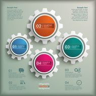 4 Gears Vintage Background