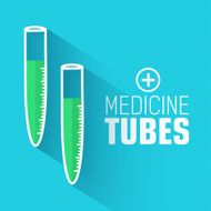 flat medical tubes background vector illustration concept