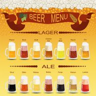 Beer menu set creating your own infographics N10