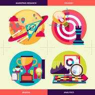 business strategy concepts in flat design N2