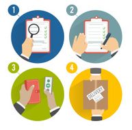 Set of hands clients purchasing N5
