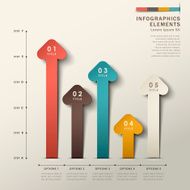 abstract 3d origami paper infographics N23