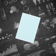 Graph Paper on Infographic Blackboard - Chalkboard