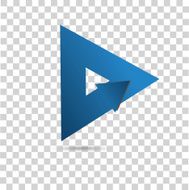 Abstract blue icon N5